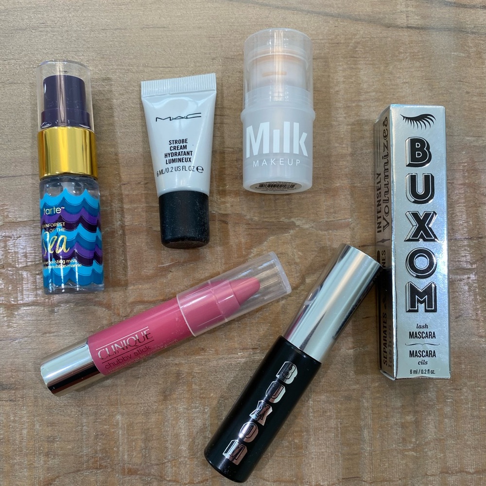 5 bundle makeup TARTE MAC MILK BUXOM CLINIQUE
